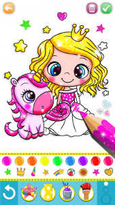 اسکرین شات 1 برنامه Mermaid coloring for kids
