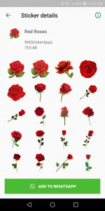 اسکرین شات برنامه Roses Stickers  (WAStickerApps) 6