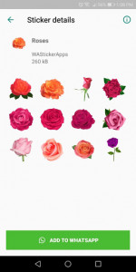 اسکرین شات برنامه Roses Stickers  (WAStickerApps) 2