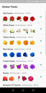 اسکرین شات برنامه Roses Stickers  (WAStickerApps) 1