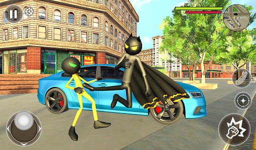 اسکرین شات برنامه Bat Rope Hero Stickman Crime - Gangster Mafia Game 7