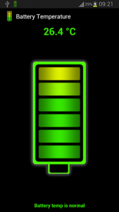 اسکرین شات برنامه Battery Temperature 5