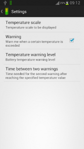 اسکرین شات برنامه Battery Temperature 7