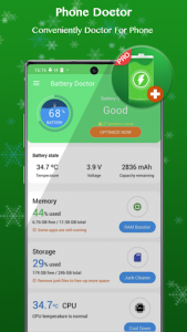 اسکرین شات برنامه Battery Doctor - Phone Faster and Cleaner 1