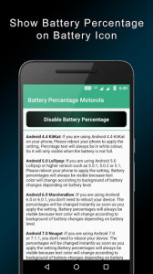 اسکرین شات برنامه Battery Percentage Motorola 2