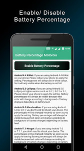 اسکرین شات برنامه Battery Percentage Motorola 1