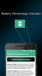 اسکرین شات برنامه Battery Percentage Motorola 3
