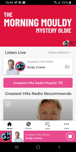 اسکرین شات برنامه Greatest Hits Radio 1