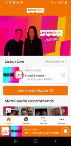 اسکرین شات برنامه Metro Radio 1