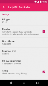 اسکرین شات برنامه Lady Pill Reminder  ® 5
