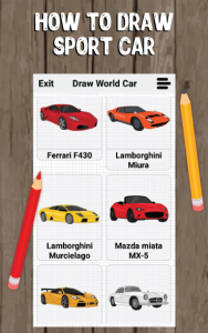 اسکرین شات برنامه How to Draw : Sports Cars, Ambulance, Humans 2