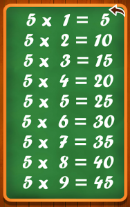 اسکرین شات بازی Learn multiplication table 7