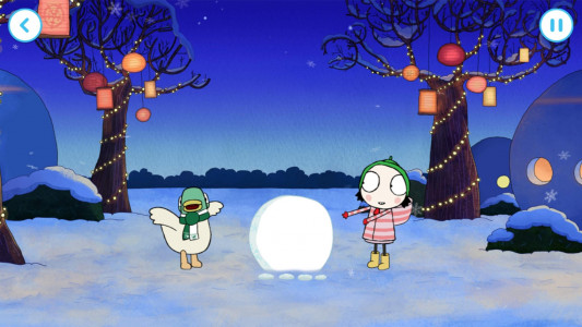 اسکرین شات بازی Sarah & Duck: Build a Snowman 2
