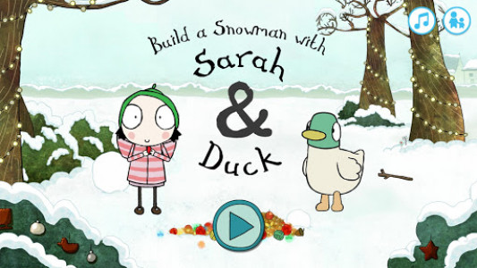 اسکرین شات بازی Sarah & Duck: Build a Snowman 1