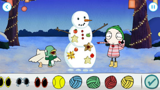 اسکرین شات بازی Sarah & Duck: Build a Snowman 3