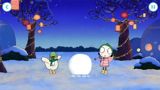 اسکرین شات بازی Sarah & Duck: Build a Snowman 2