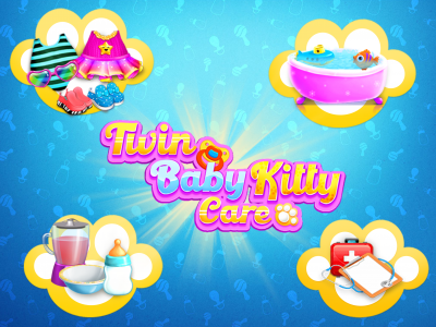 اسکرین شات برنامه Kitty Care Twin Baby Game 5