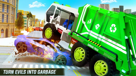 اسکرین شات برنامه Hippo Robot Garbage Truck Robo 1