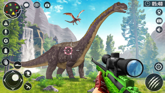 اسکرین شات 1 برنامه Dinosaur Hunter Shooting Games