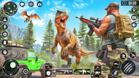 اسکرین شات 4 برنامه Dinosaur Hunter Shooting Games