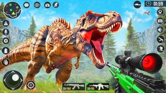 اسکرین شات 5 برنامه Dinosaur Hunter Shooting Games