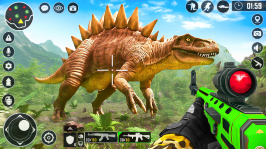 اسکرین شات برنامه Wild Dino Hunting: Gun Games 2