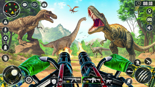 اسکرین شات برنامه Wild Dino Hunting: Gun Games 3