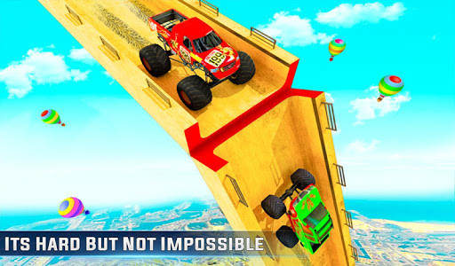 اسکرین شات برنامه Impossible Monster Truck GT Stunt Car Racing Games 5