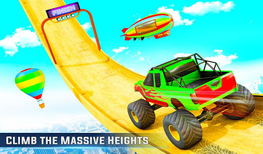اسکرین شات برنامه Impossible Monster Truck GT Stunt Car Racing Games 7