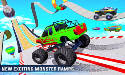 اسکرین شات برنامه Impossible Monster Truck GT Stunt Car Racing Games 4