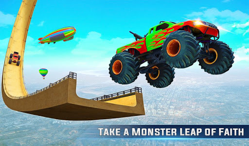 اسکرین شات برنامه Impossible Monster Truck GT Stunt Car Racing Games 6