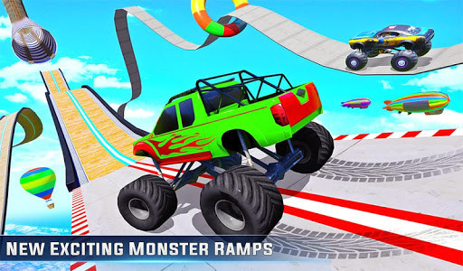 اسکرین شات برنامه Impossible Monster Truck GT Stunt Car Racing Games 8