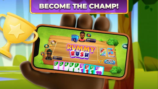 اسکرین شات 5 بازی Rummy Rush - Classic Card Game