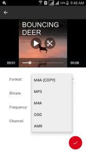 اسکرین شات برنامه Video To Audio Converter (MP3, AAC, WMA, OGG, AMR) 3