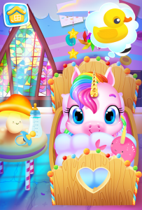 اسکرین شات برنامه My Baby Unicorn - Pet Care Sim 4