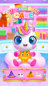 اسکرین شات 1 برنامه My Baby Unicorn - Pet Care Sim