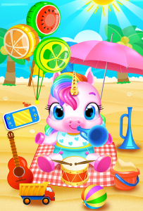 اسکرین شات برنامه My Baby Unicorn - Pet Care Sim 3