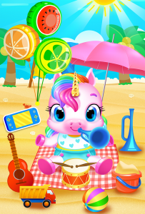 اسکرین شات 3 برنامه My Baby Unicorn - Pet Care Sim