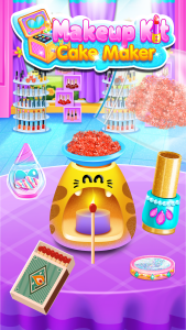 اسکرین شات برنامه Makeup Kit Cake Maker Glitter 3