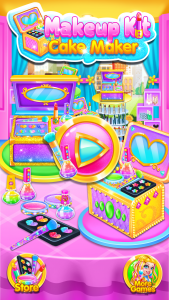 اسکرین شات برنامه Makeup Kit Cake Maker Glitter 5