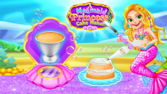 اسکرین شات برنامه Mermaid Glitter Cake Maker 3