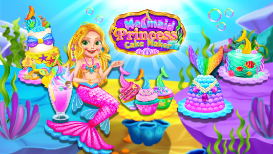 اسکرین شات برنامه Mermaid Glitter Cake Maker 1