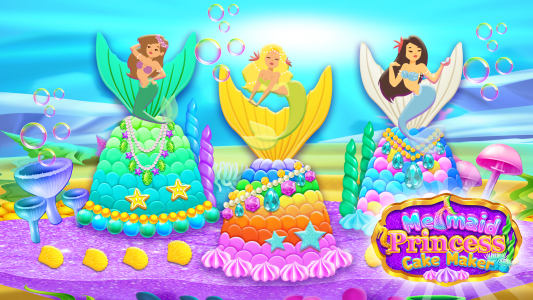 اسکرین شات برنامه Mermaid Glitter Cake Maker 5