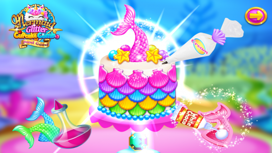 اسکرین شات 3 بازی Mermaid Glitter Cupcake Chef