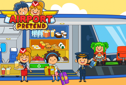 اسکرین شات 3 برنامه My Pretend Airport Travel Town