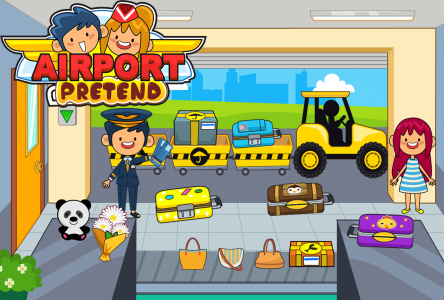 اسکرین شات 5 برنامه My Pretend Airport Travel Town