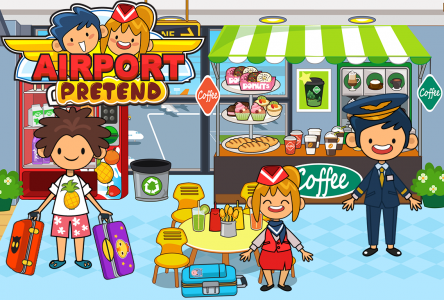 اسکرین شات 4 برنامه My Pretend Airport Travel Town
