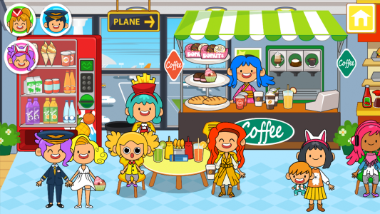 اسکرین شات 2 برنامه My Pretend Airport Travel Town