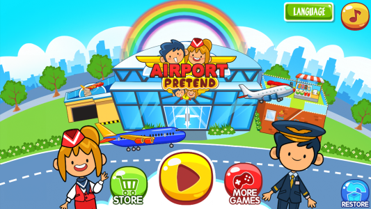 اسکرین شات 1 برنامه My Pretend Airport Travel Town