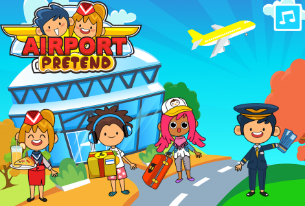 اسکرین شات 1 برنامه My Pretend Airport Travel Town